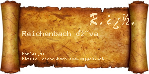 Reichenbach Éva névjegykártya